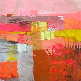 Painting Rythme de la nature 3 by Ottenjann Andrea | Painting Abstract Acrylic Landscapes