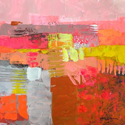 Painting Rythme de la nature 3 by Ottenjann Andrea | Painting Abstract Acrylic Landscapes