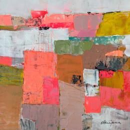 Painting Rythme de la nature 1 by Ottenjann Andrea | Painting Abstract Acrylic Landscapes