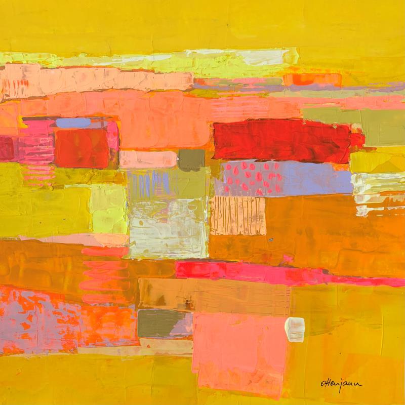 Painting Le goût du soleil 1 by Ottenjann Andrea | Painting Abstract Acrylic Landscapes