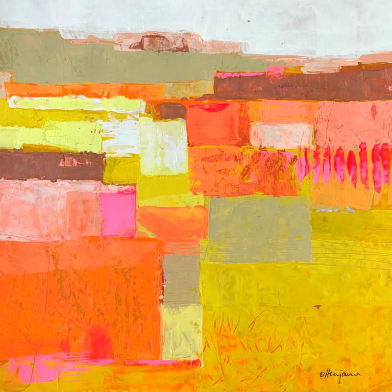 Painting Le goût du soleil 2 by Ottenjann Andrea | Painting Abstract Acrylic Landscapes