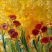 Painting Éclosion  by Romanelli Karine | Painting Figurative Landscapes Nature Acrylic Posca Pastel Gold leaf