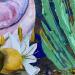 Painting Voyage  by Romanelli Karine | Painting Figurative Portrait Landscapes Life style Acrylic Gluing Posca Pastel Gold leaf Paper