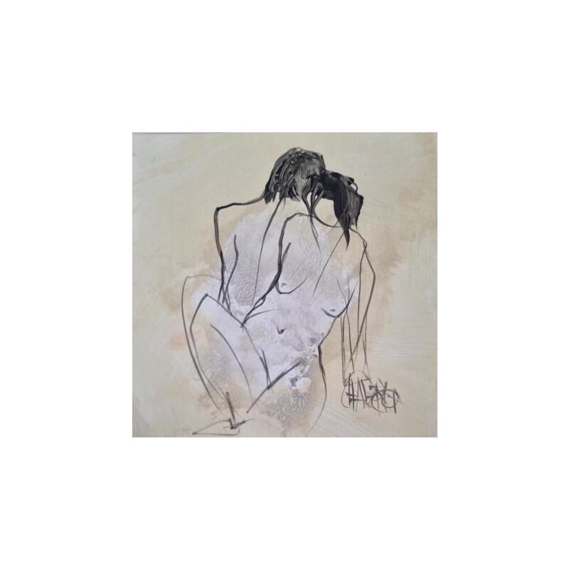 Painting Câlins 2 by Chaperon Martine | Painting Figurative Acrylic Nude, Pop icons