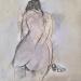 Painting Réflexion by Chaperon Martine | Painting Figurative Nude Acrylic