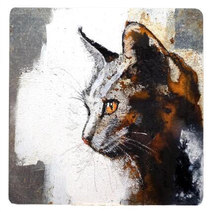 Painting Petit chat by De Géa Olivier  | Painting Figurative Metal Animals