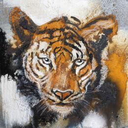 Painting Tiger by De Géa Olivier  | Painting Figurative Metal Animals