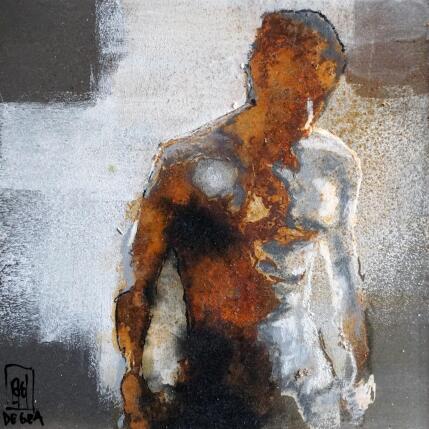Painting Entre deux by De Géa Olivier  | Painting Figurative Metal Nude