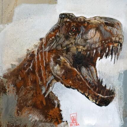 Painting T-Rex by De Géa Olivier  | Painting Figurative Metal Animals, Pop icons