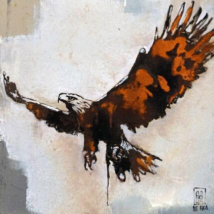 Painting En plein vol by De Géa Olivier  | Painting Figurative Metal Animals, Pop icons