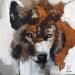 Painting Wolf by De Géa Olivier  | Painting Figurative Animals Metal