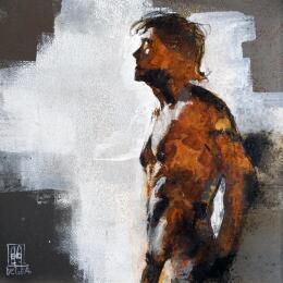 Painting Reste by De Géa Olivier  | Painting Figurative Metal Nude, Pop icons