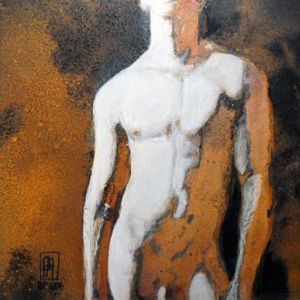 Painting A travers la nuit by De Géa Olivier  | Painting Figurative Metal Animals, Nude