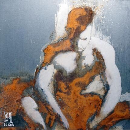 Painting Entre deux soufles by De Géa Olivier  | Painting Figurative Metal Nude