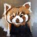 Painting Red penda by De Géa Olivier  | Painting Figurative Animals Metal