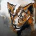 Painting Souveraine by De Géa Olivier  | Painting Figurative Animals Metal