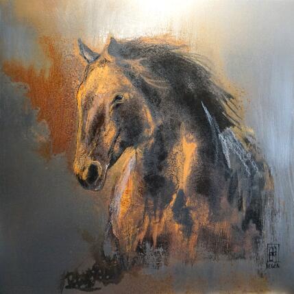 Painting L'impétueux by De Géa Olivier  | Painting Figurative Metal Animals
