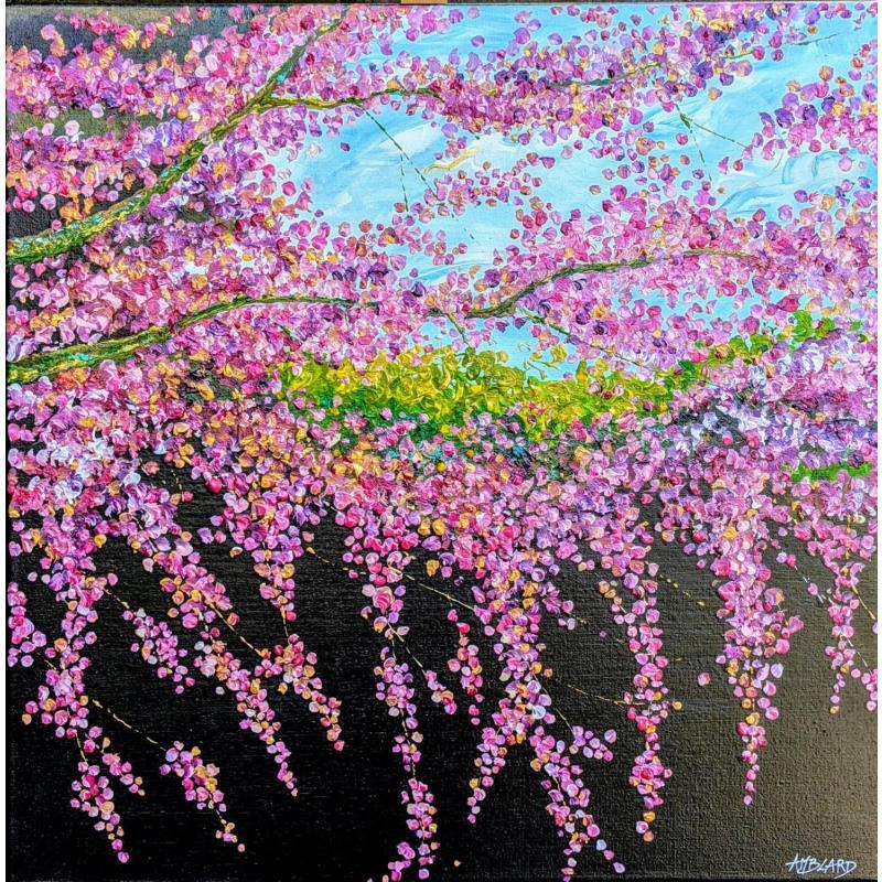 Painting Petites fleurs de cerisier pleureur by Amblard Florence | Painting Impressionism Acrylic Nature