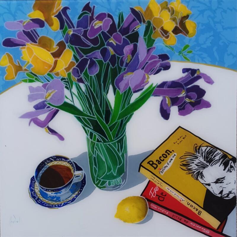 Painting Le ciel bleu éclairait l’été de Francis et Nicolas by Auriol Philippe | Painting Figurative Acrylic, Plexiglass, Posca Still-life