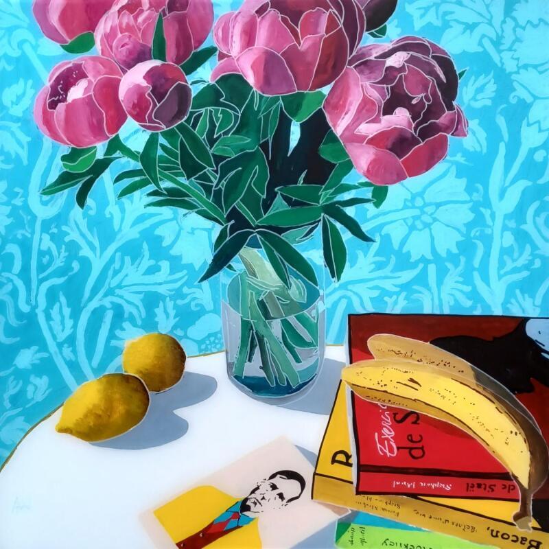 Painting Nicolas préférait la poésie des antiques by Auriol Philippe | Painting Figurative Acrylic, Plexiglass, Posca Still-life