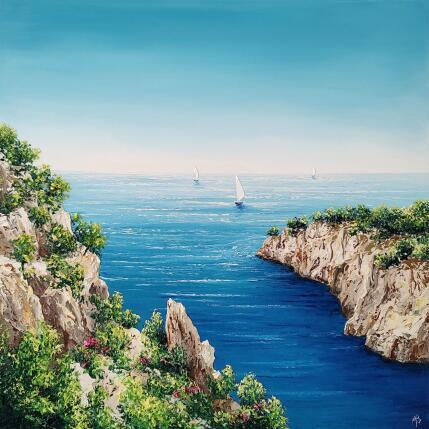 Painting Surplomber la beauté by Blandin Magali | Painting Figurative Oil Landscapes
