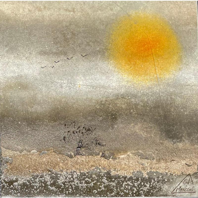 Painting Carla by Manconi Gil | Painting Subject matter Metal, Upcycling Landscapes