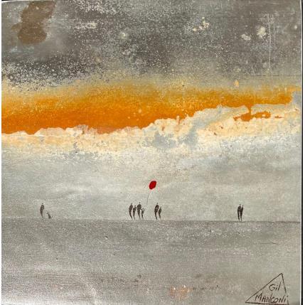 Painting Carmela by Manconi Gil | Painting Subject matter Metal, Upcycling Landscapes