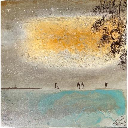 Painting Carola by Manconi Gil | Painting Subject matter Metal, Upcycling Landscapes