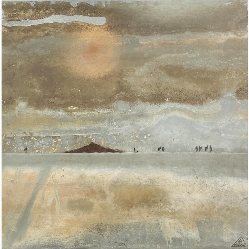 Painting CÉCILIE by Manconi Gil | Painting Subject matter Metal, Upcycling Landscapes