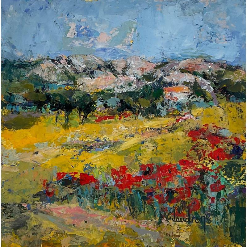 Painting De nouveau le Printemps by Vaudron | Painting Figurative Gouache Landscapes, Pop icons