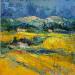 Painting Mérindol le Grand Champs by Vaudron | Painting Figurative Landscapes Gouache
