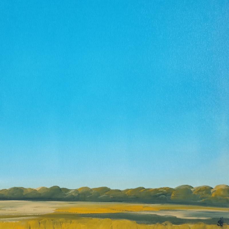 Painting BLUE SUMMERSKY by Herz Svenja | Painting Impressionism Acrylic Landscapes, Nature