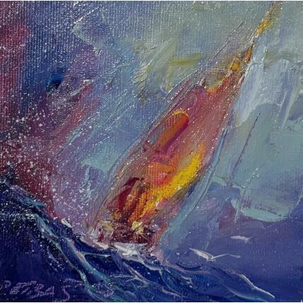 Painting Wild Ocean by Petras Ivica | Painting Figurative Oil Landscapes