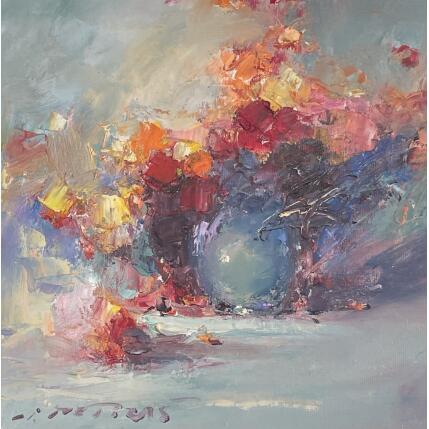 Peinture Scattered Flowers par Petras Ivica | Tableau Figuratif Huile Paysages