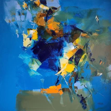 Painting Sense of rough rooster by Virgis | Painting Abstract Oil Minimalist