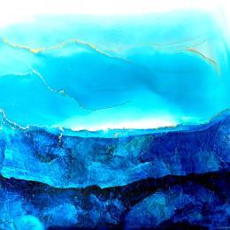Painting Poésie marine by Depaire Silvia | Painting Abstract Acrylic Landscapes, Marine, Minimalist