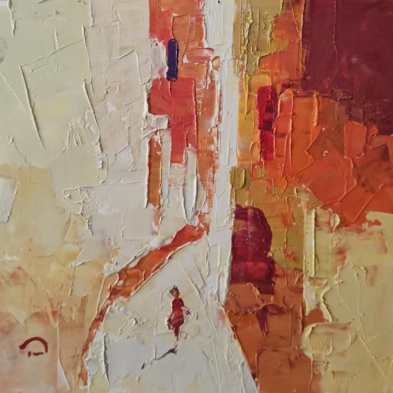Painting Carrer carabassa by Tomàs | Painting Abstract Oil Society, Urban