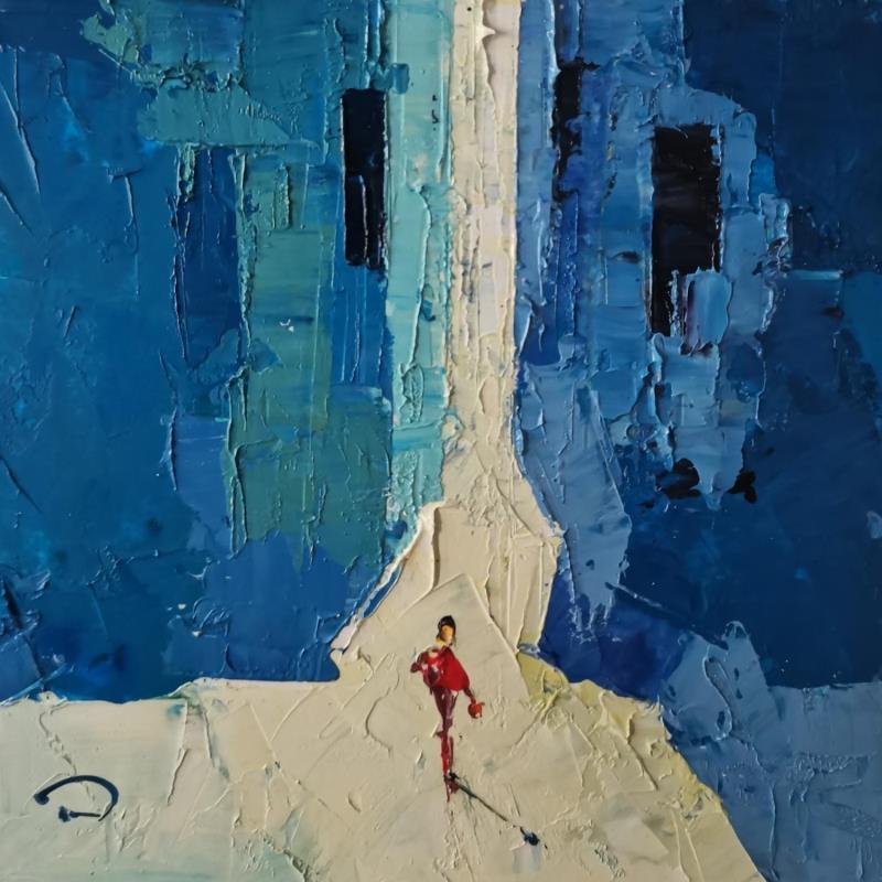 Painting La petita plaça  by Tomàs | Painting Abstract Oil Life style, Society, Urban