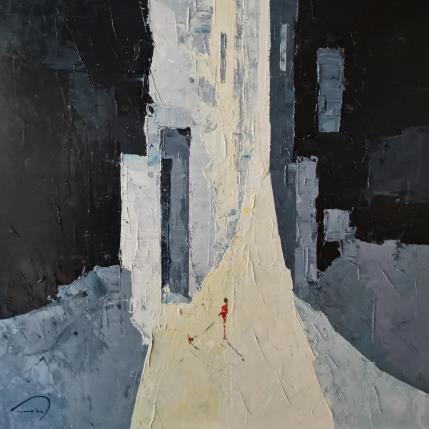 Painting El petit gat vermell  by Tomàs | Painting Abstract Oil Life style, Society, Urban
