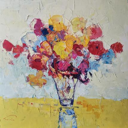 Painting Flors Grogues by Tomàs | Painting Impressionism Oil Nature