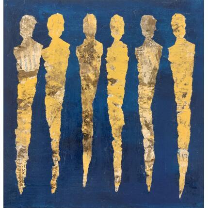 Painting les fondateur by Rocco Sophie | Painting Raw art Acrylic, Gluing, Sand