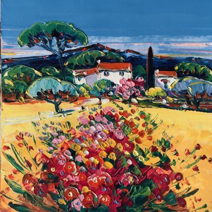 Painting Bouquet de fleurs sauvages by Corbière Liisa | Painting Figurative Oil Landscapes