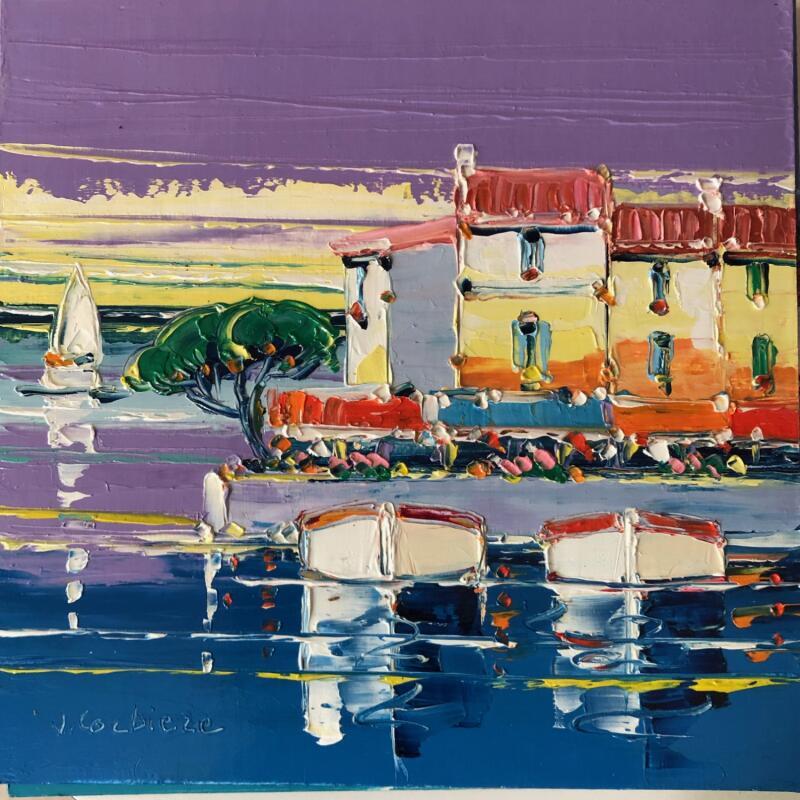 Painting A l'heure de l'apèro by Corbière Liisa | Painting Figurative Oil Landscapes