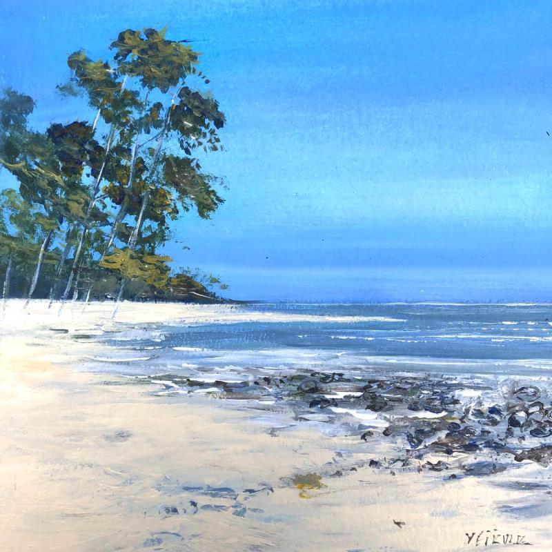 Painting Les grands pins by Fièvre Véronique | Painting Figurative Acrylic Nature, Pop icons