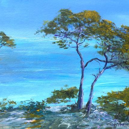 Painting Littoral by Fièvre Véronique | Painting Figurative Acrylic Nature, Pop icons