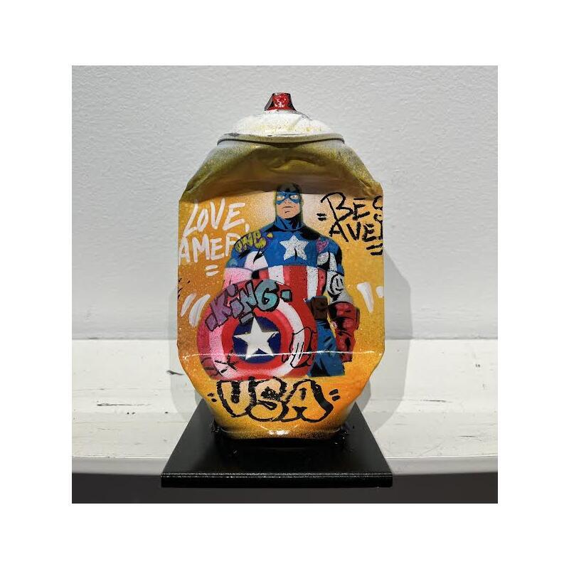 Sculpture Love USA par Kedarone | Sculpture Pop-art Acrylique, Graffiti Icones Pop