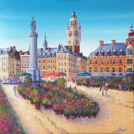 Painting Lille Fleurit by Dessapt Alan | Painting Figurative Acrylic, Oil Urban