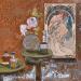 Painting La douceur  by Romanelli Karine | Painting Figurative Mode Life style Acrylic Gluing