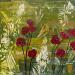 Painting Coquelicots 2 by Romanelli Karine | Painting Figurative Nature Still-life Acrylic Posca Gold leaf