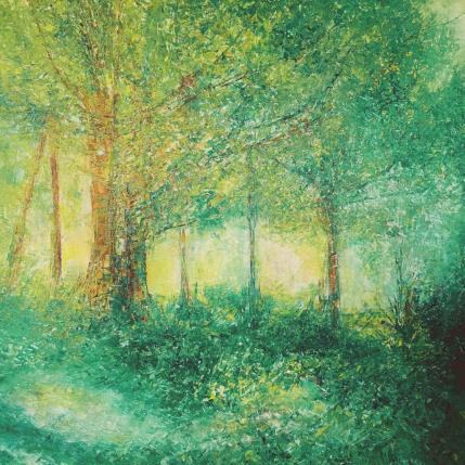 Painting Coin de forêt by Levesque Emmanuelle | Painting  Oil